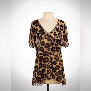 Show Me Your Mumu Leopard Print Sheer Top‎